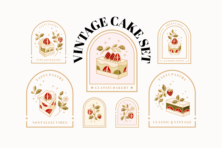 Cover image for Vintage Cake Logo & Label Collection