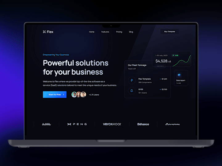 Cover image for Flex — SaaS ✧ Startup Template