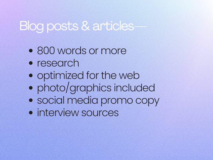 Cover image for 800+ word blog post or article for the web 