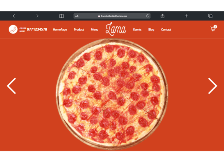 Cover image for Pizza React Landing Page