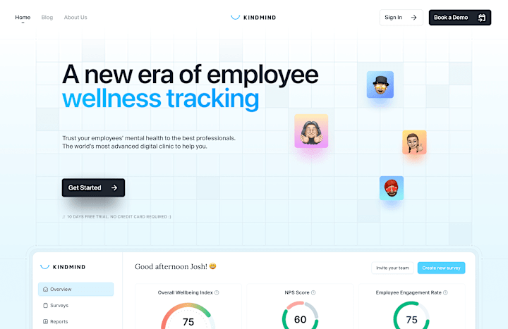 Cover image for KindMind - SaaS Product Website 