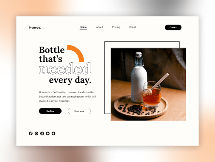 Cover image for Sample website "Honeee."