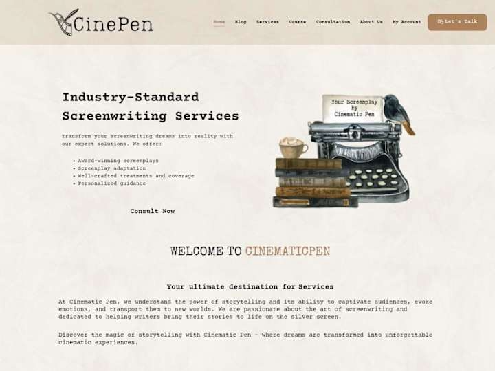 Cover image for CinematicPen | WordPress Business Website