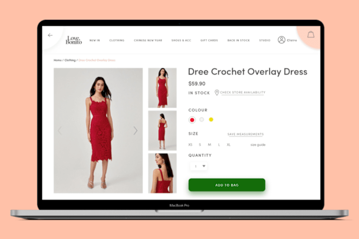 Cover image for Love, Bonito Website Re-design