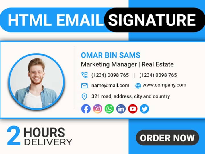 Cover image for I will code clickable HTML email signature for gmail yahoo etc