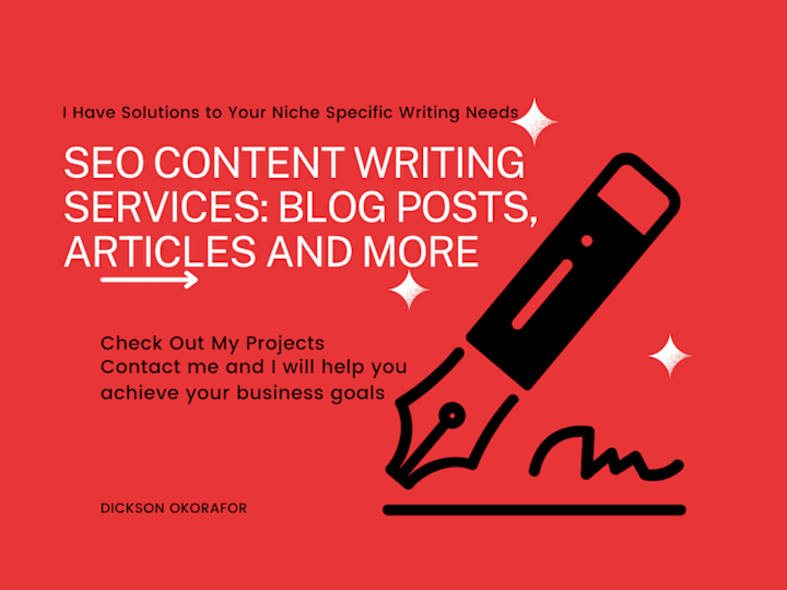 Cover image for SEO Content Writing for Blogging and Article Writing