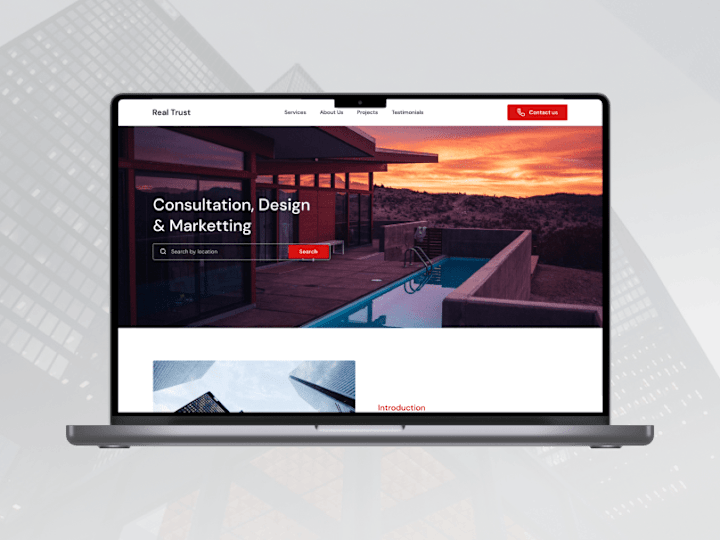 Cover image for Real Trust Website Landing Page Design