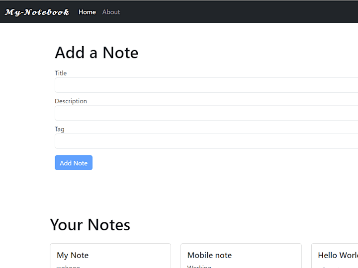 Cover image for My-Notebook - Your Notes secured in the cloud.