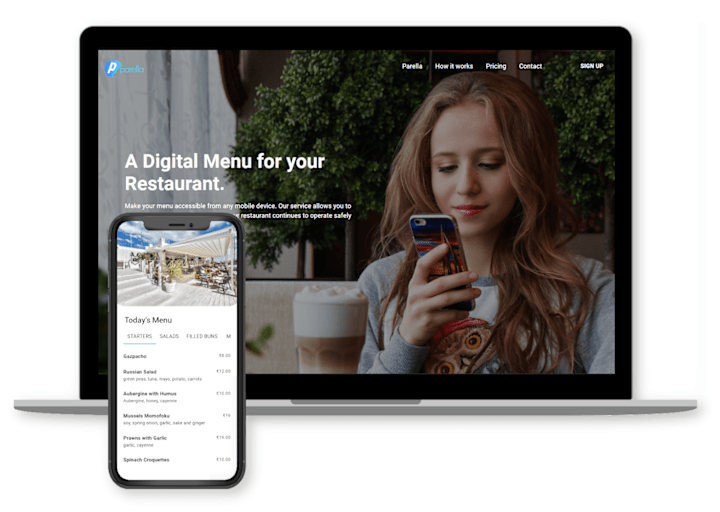 Cover image for ​Parella: Contactless Digital Menus for Restaurants