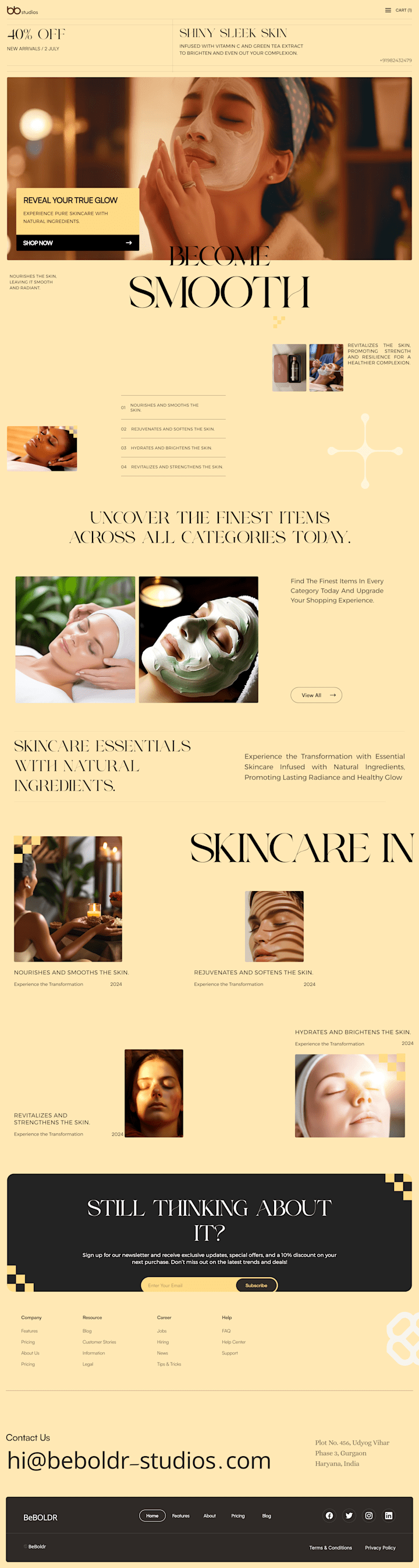 Cover image for Modern UI Design for a Skincare Store