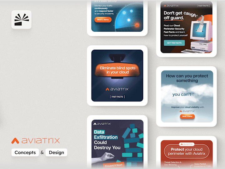 Cover image for Ad Concepts + Designs for Aviatrix
