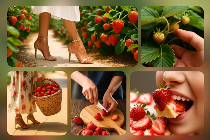 Cover image for Strawberry season. A sensory memory.