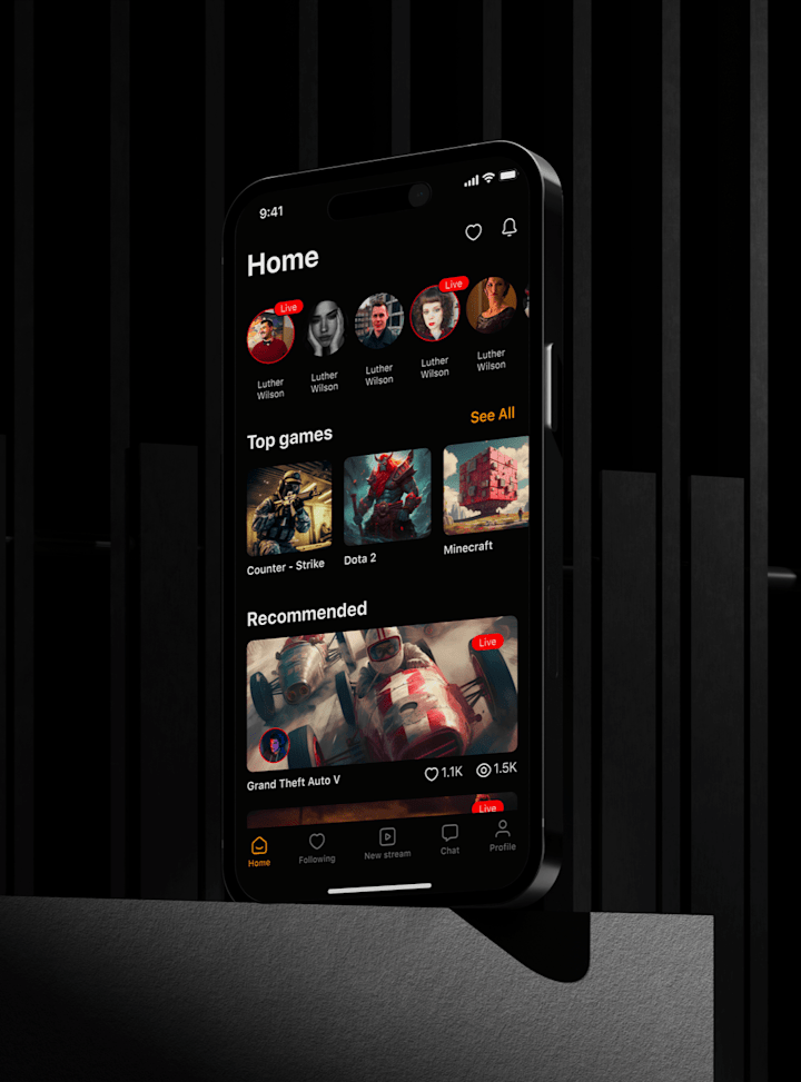 Cover image for Streamcraft mobile UX/UI design