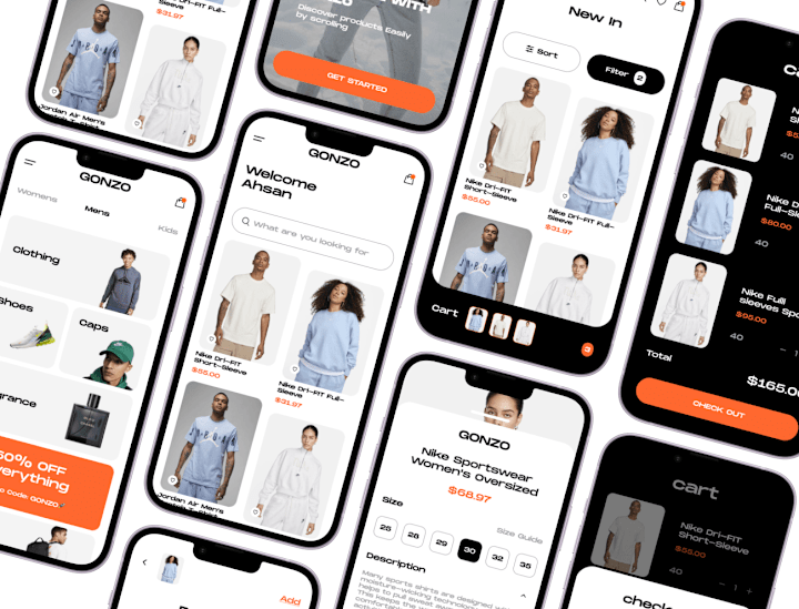 Cover image for Gonzo  E-commerce App- UI/UX Design