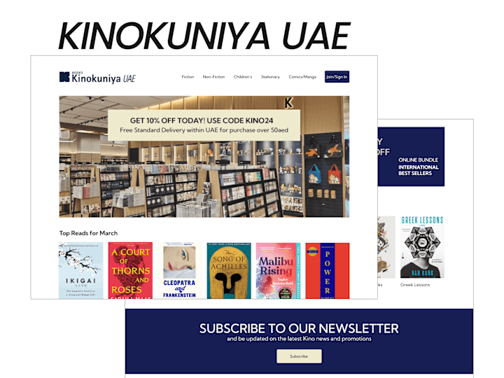 Cover image for Website Redesign: Kinokuniya UAE