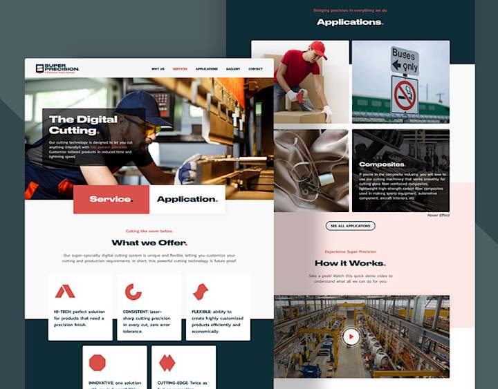 Cover image for SuperPrecision Website Design | UI/UX Case Study on Behance