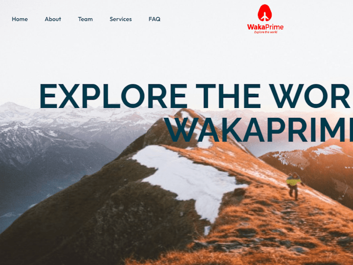 Cover image for Wakaprime website (Travel and Tour Agency)