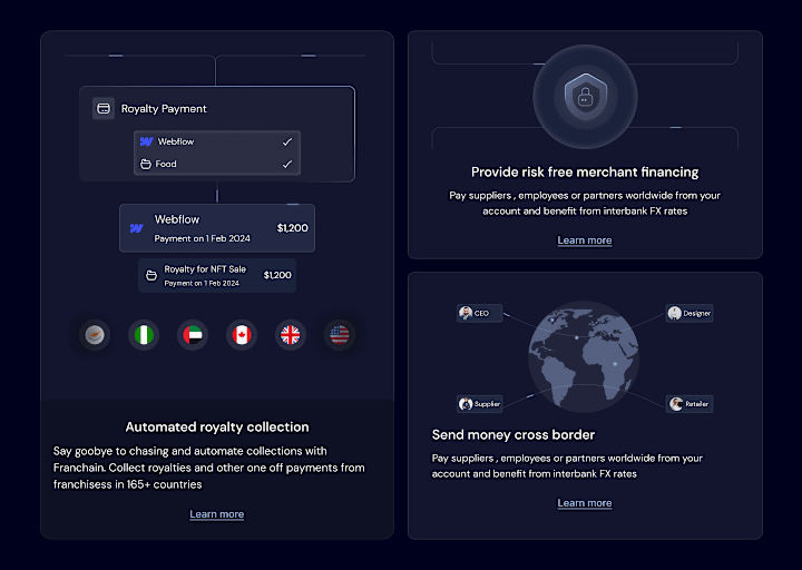 Cover image for Franchain Landing Page Micro-Interactions Design