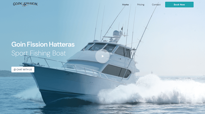 Cover image for Goin Fission Yacht website