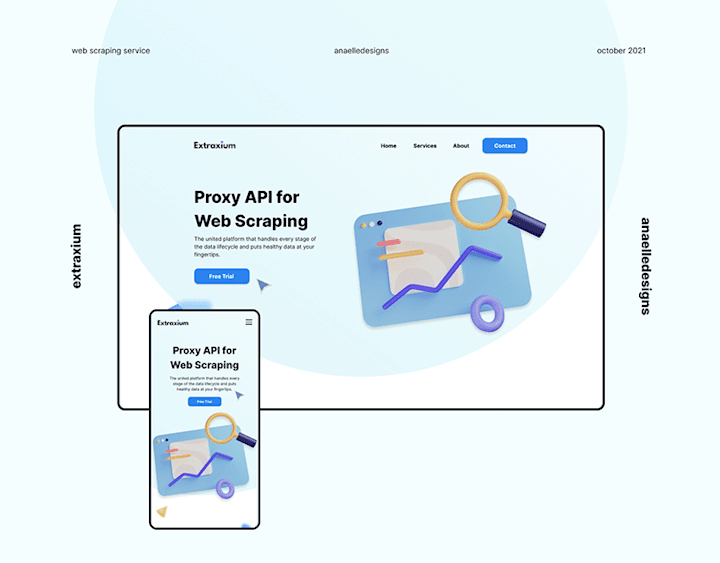 Cover image for Web Scraping Service UX/UI Design