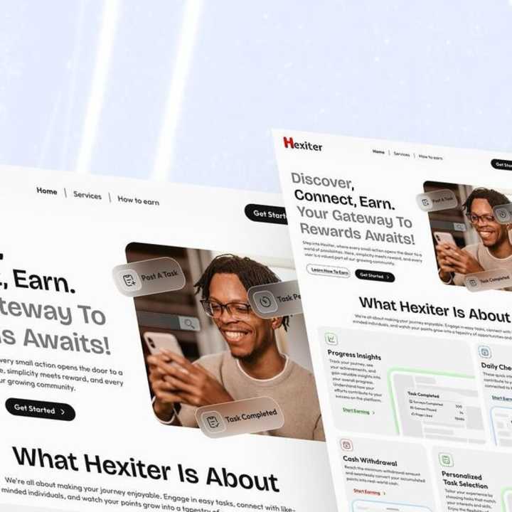 Cover image for Hexiter Landing Page Design