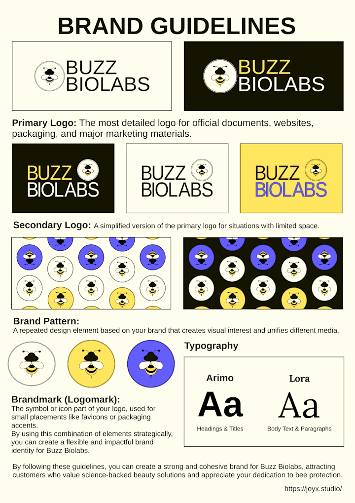 Cover image for Buzz Biolabs | Brand Identity | Bee Venom Cosmeceuticals