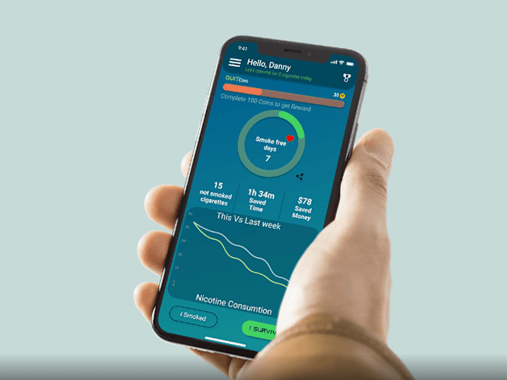Cover image for Quit carbon app home page design
