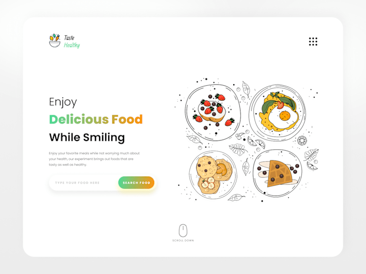 Cover image for Healthy - Food Delivery Landing Page