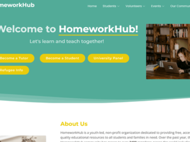 Cover image for HomeworkHub Website