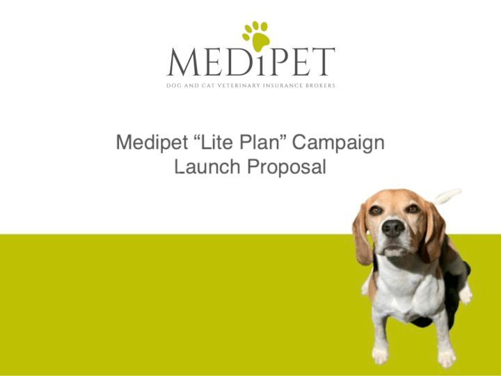 Cover image for MediPet Marketing Plan 