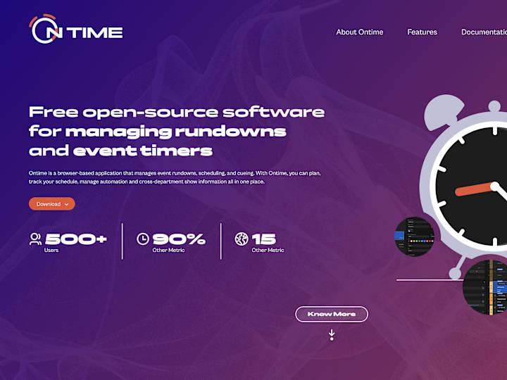 Cover image for Ontime - Rundowns and Event Timers Manager