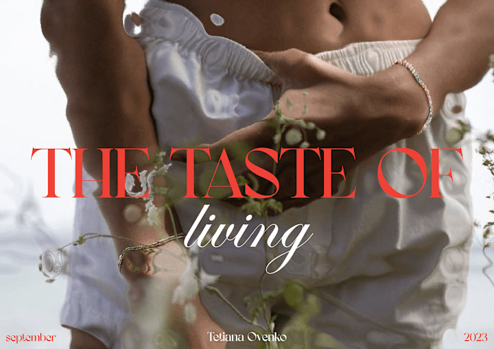 Cover image for "THE TASTE OF living" presentation design