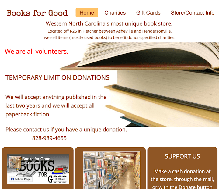 Cover image for Books for Good: Redesigning Website for Impact