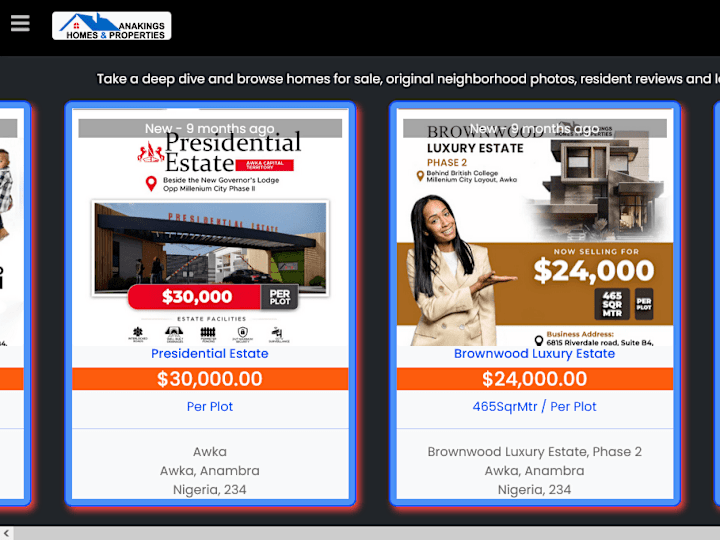 Cover image for Estate Sales Website