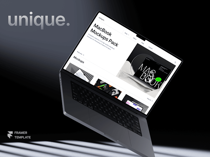 Cover image for Unique - Ecommerce Website (Framer Development)