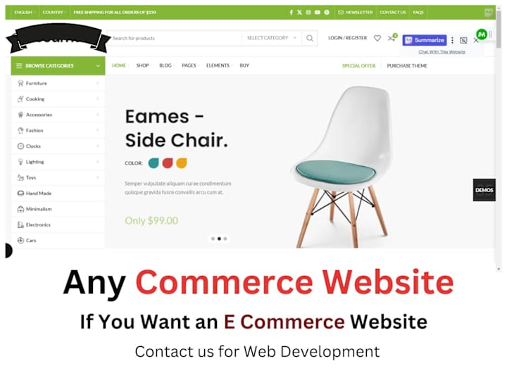 Cover image for E Commerce Website , Blog Website, Portfolio Website 
