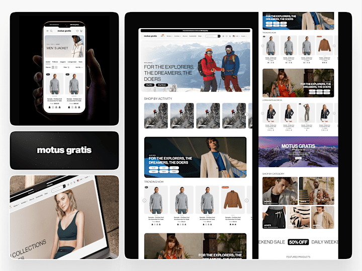 Cover image for E commerce Athleisure Website | UI + Design System + Brand Guide