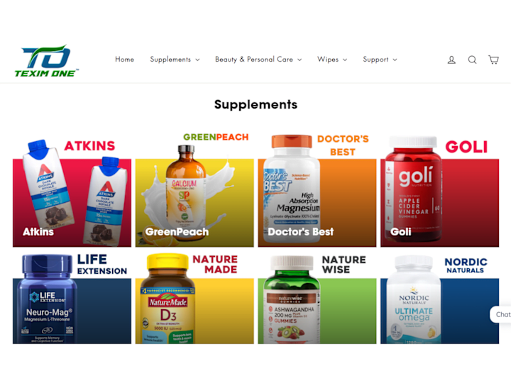 Cover image for Texim One: Your One-Stop Destination for Supplements