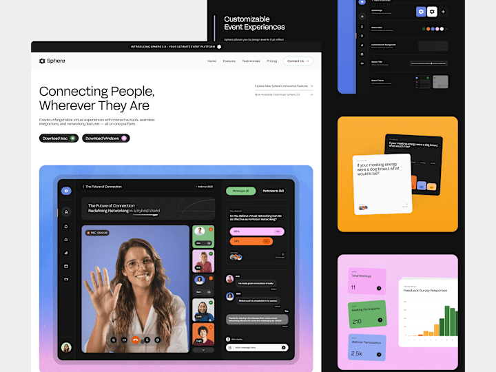 Cover image for Sphere | Events Platform Framer Landing Page