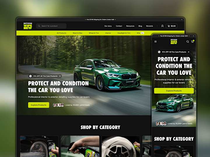 Cover image for Online Store For a Car Detailing Brand