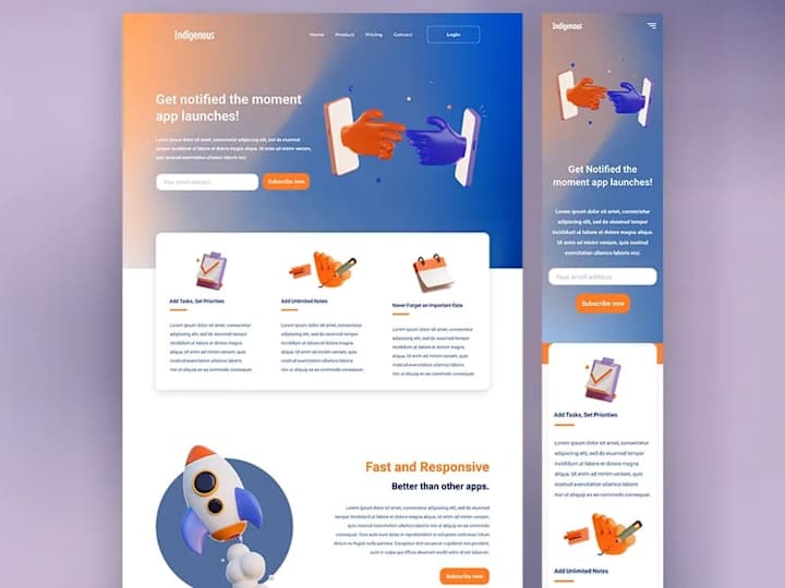 Cover image for Indigenous App Landing Page Design