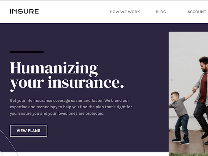 Cover image for Insure Landing Page