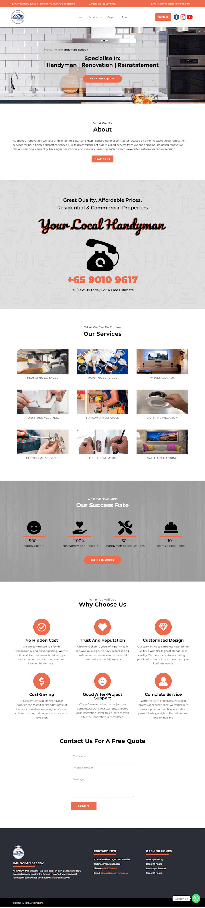 Cover image for WordPress Website Design for Handyman Services | Handyman Speedy