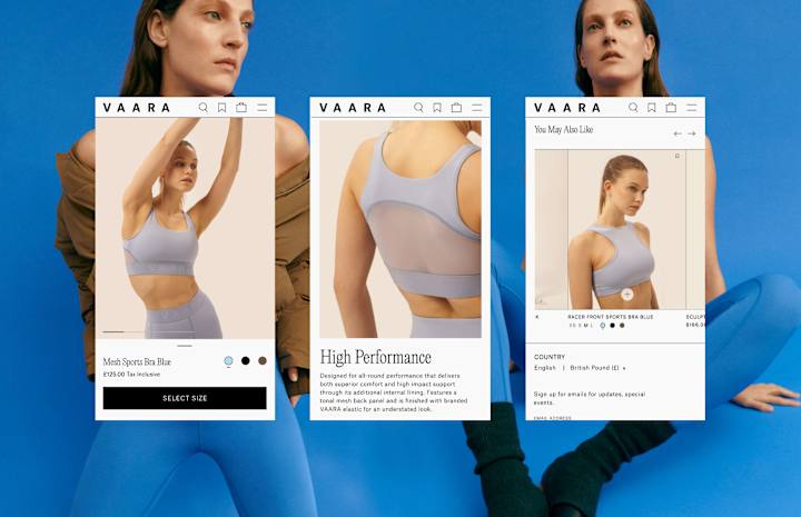 Cover image for Luxury activewear user interface (UI).