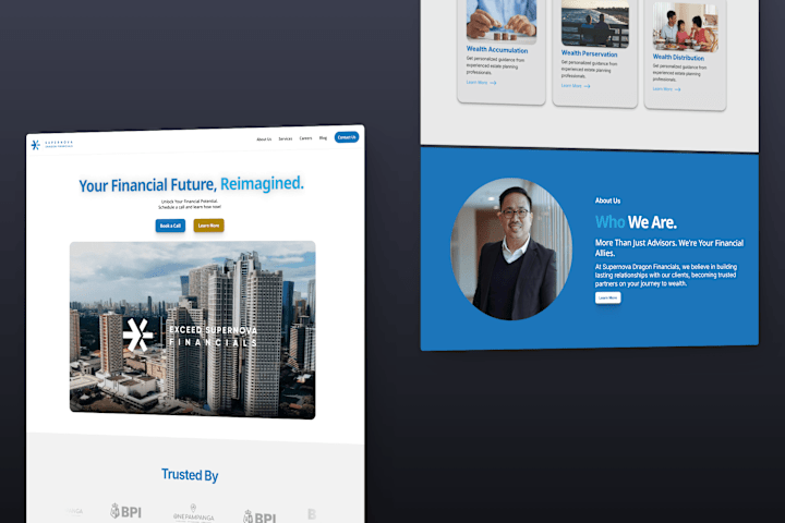 Cover image for Supernova Financials Figma Web Design