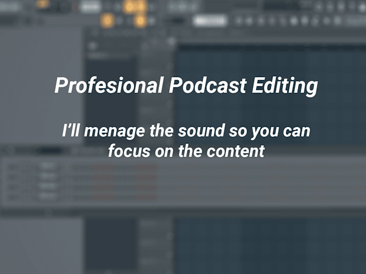 Cover image for Profesional Podcast Editing, Mixing And Mastering