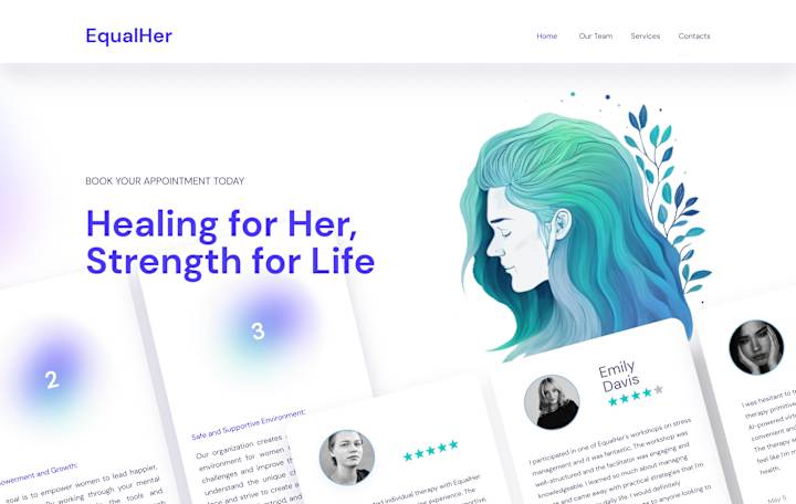 Cover image for EqualHer - Mental Health Support Platform for Women 