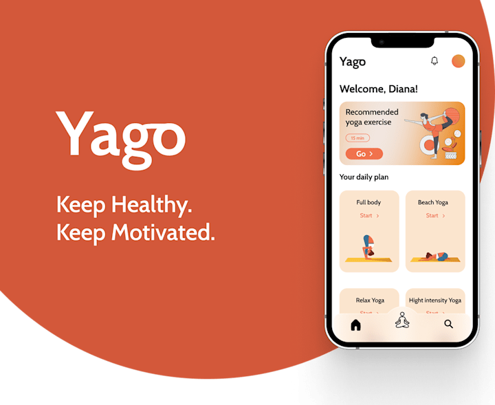 Cover image for Yago - Yoga App | UI/UX Design