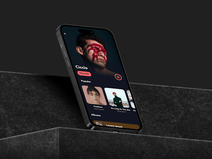 Cover image for UX/UI Design for Music App