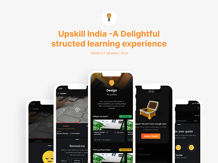 Cover image for Upskill India app UX Case study